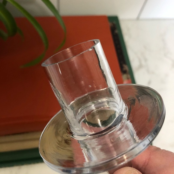 Vintage glass candlestick holders - Picture 2 of 2